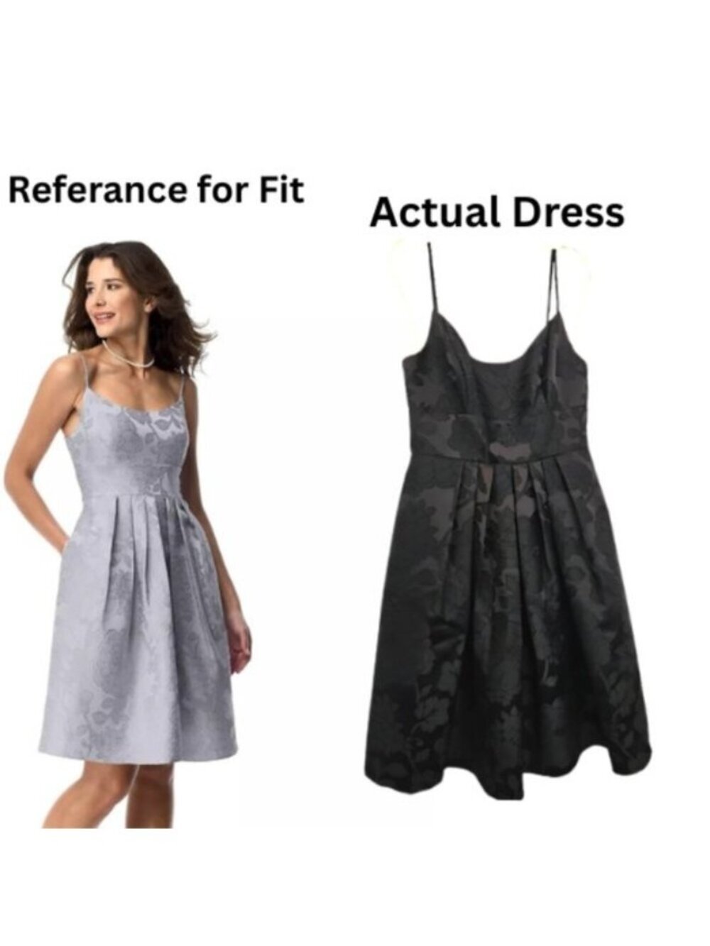 David’s Bridal  Black Short Floral Jacquard Dress – Size 4